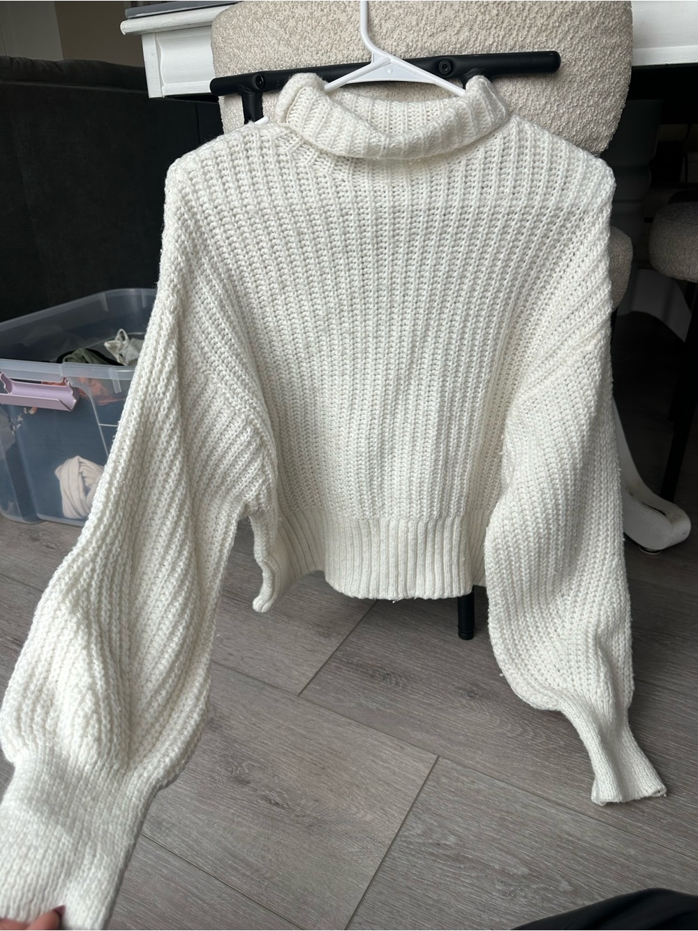 Divided Cream Chunky Turtleneck Sweater